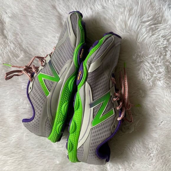 New Balance Minimus Sneakers Vibram Soles Green Purple Gray Size 9.5 - Picture 8 of 13